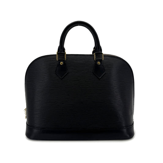 LOUIS VUITTON EPI ALMA PM HAND BAG BLACK LEATHER M52142 90298322