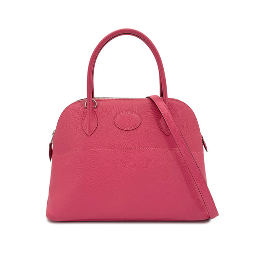 HERMES BOLIDE 27 ROSE AZALEE VEAU EPSOM HAND SHOULDER BAG T SHW 90298327