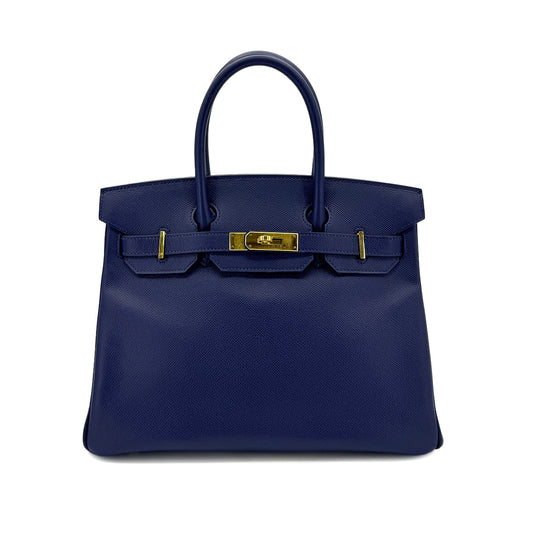 HERMES BIRKIN 30 BLUE SAPHIR EPSOM HAND BAG X GHW 90298336