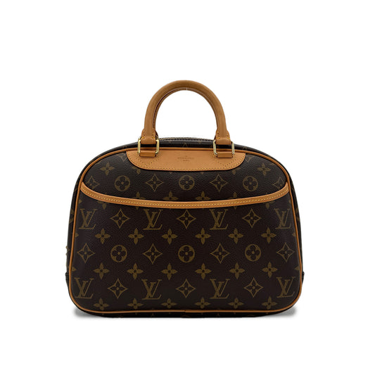 LOUIS VUITTON MONOGRAM TROUVILLE HAND BAG BROWN MONOGRAM M42228 90298464
