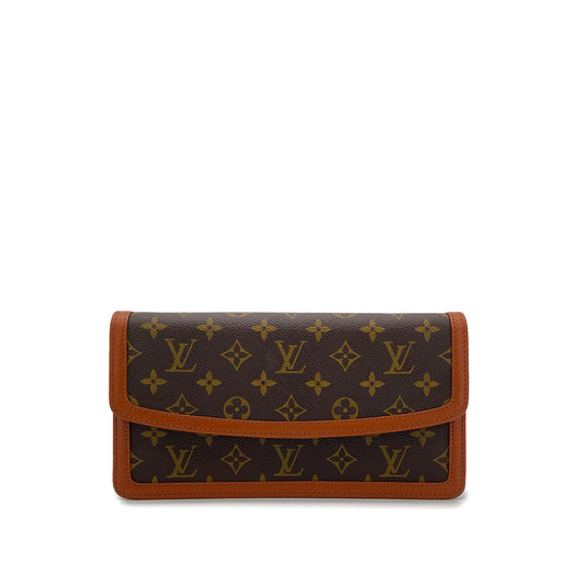 LOUIS VUITTON MONOGRAM POCHETTE DAME GM CLUTCH BAG BROWN M51810 90298698
