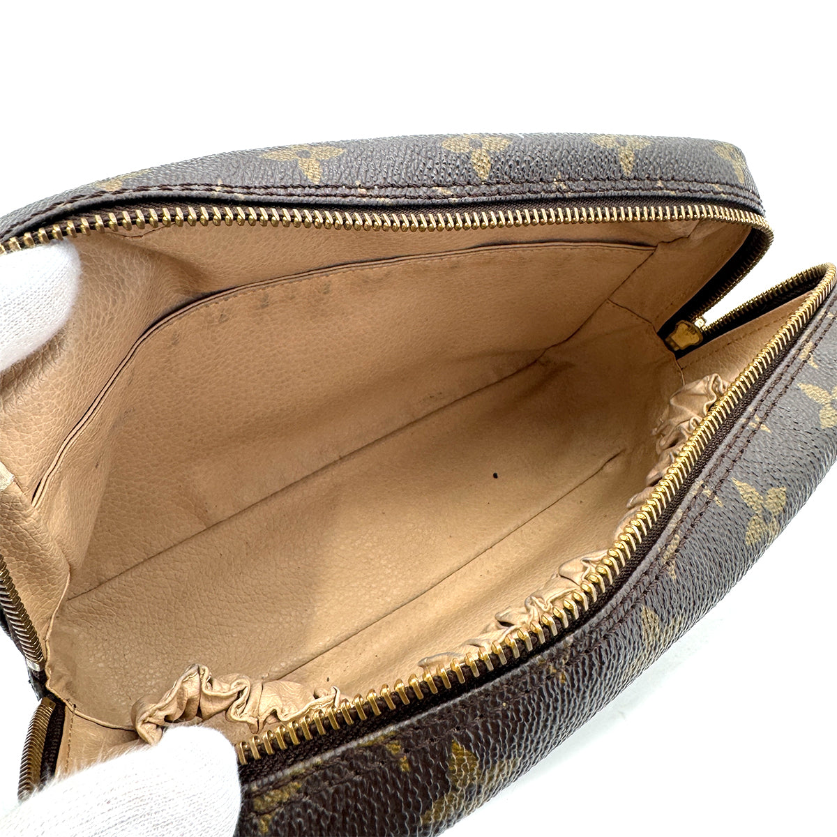 LOUIS VUITTON MONOGRAM TROUSSE TOILETTE 23 CLUTCH BAG BROWN M47524 90298701