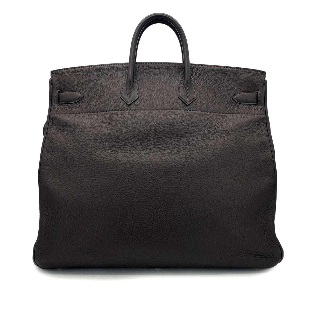 HERMES HAUT A COURROIES 50 MARRON FONCE TOGO HAND BAG □E SHW 90298721
