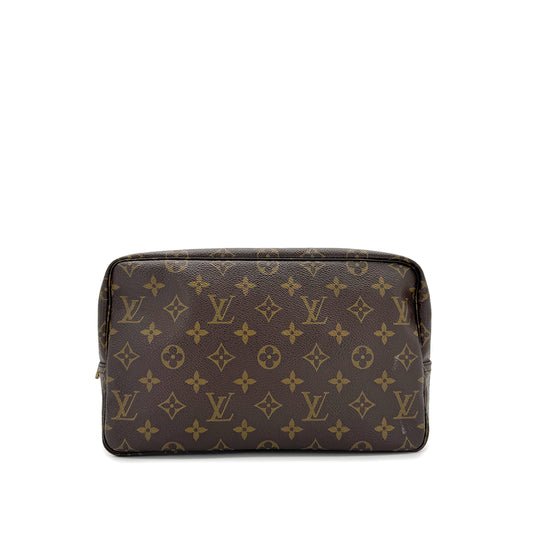 LOUIS VUITTON MONOGRAM TROUSSE TOILETTE 28 CLUTCH BAG BROWN M47522 90298726