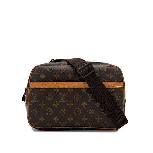 LOUIS VUITTON MONOGRAM REPORTER PM SHOULDER BAG BROWN M45254 90298728