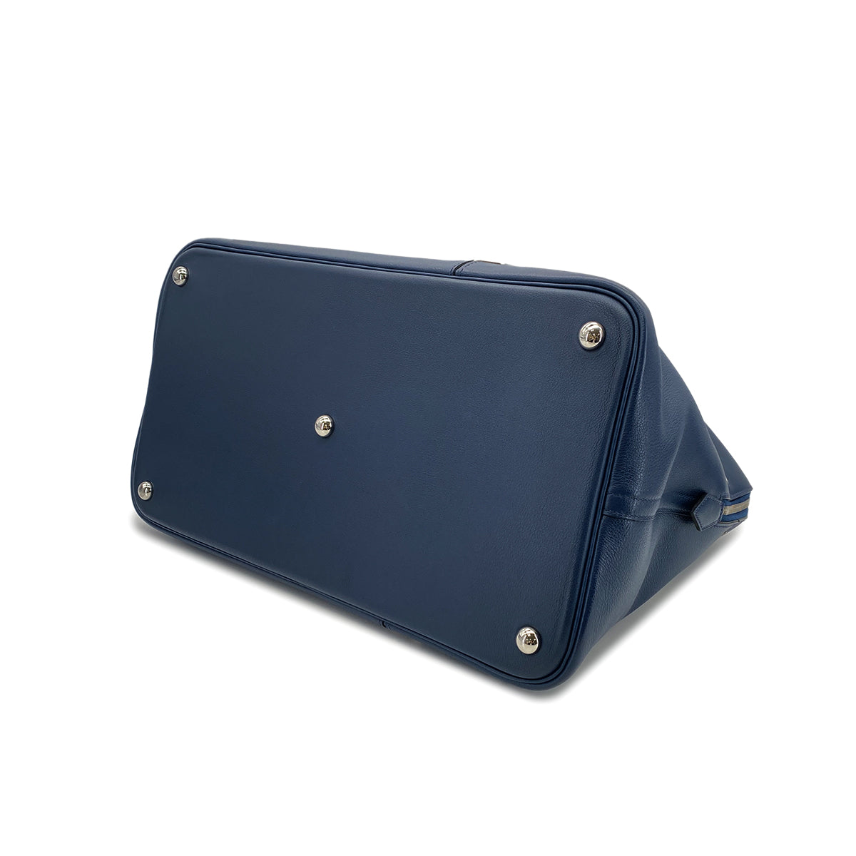 HERMES BOLIDE 1923 BASEBALL 45 BLUE DE MALTE EVERCOLOR HAND BAG C 90298745