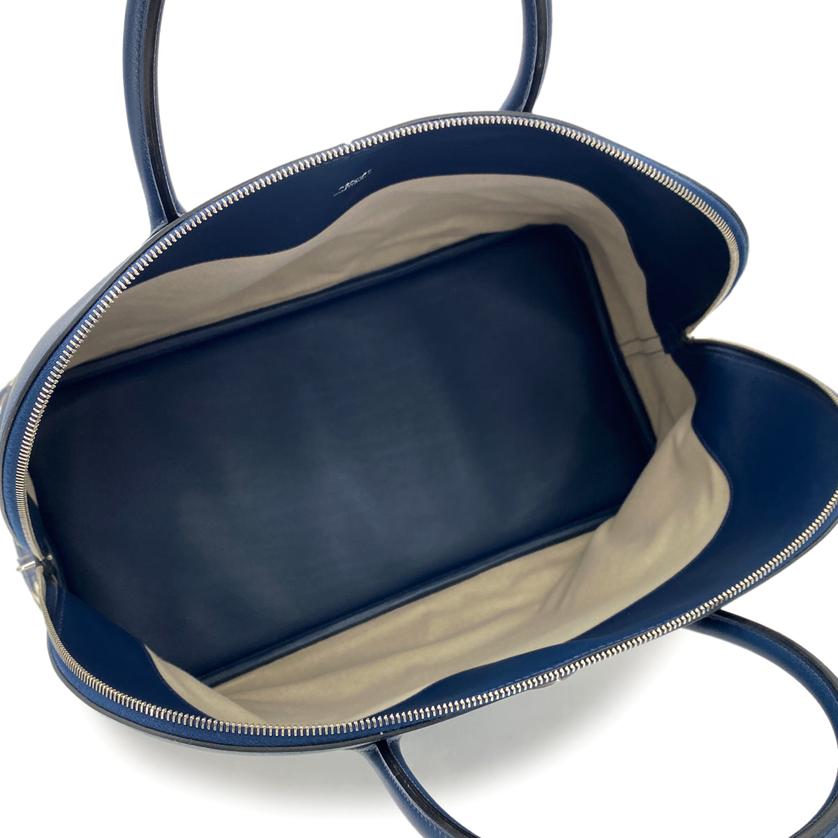 HERMES BOLIDE 1923 BASEBALL 45 BLUE DE MALTE EVERCOLOR HAND BAG C 90298745