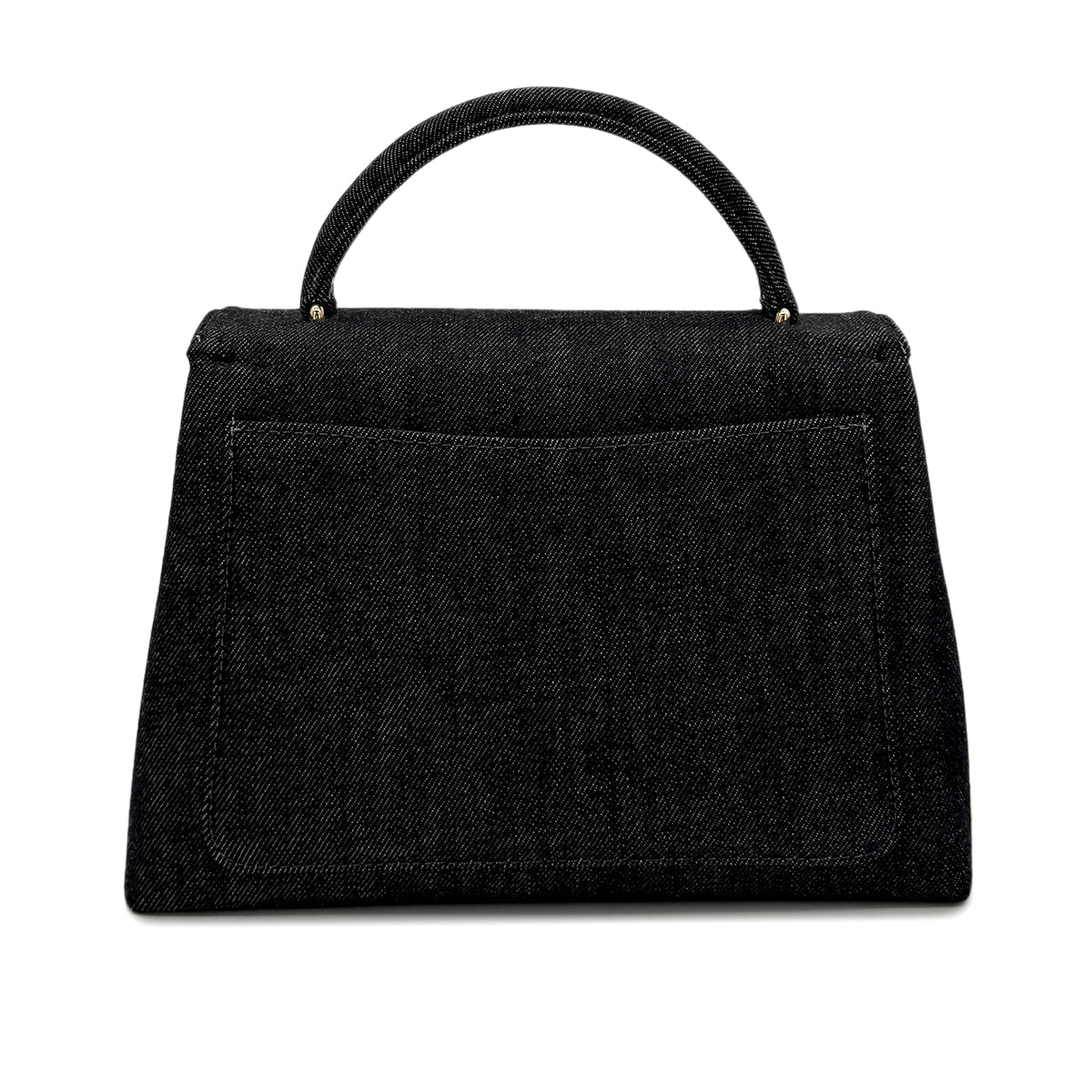 CHANEL VINTAGE HAND BAG BLACK DENIM 90298831