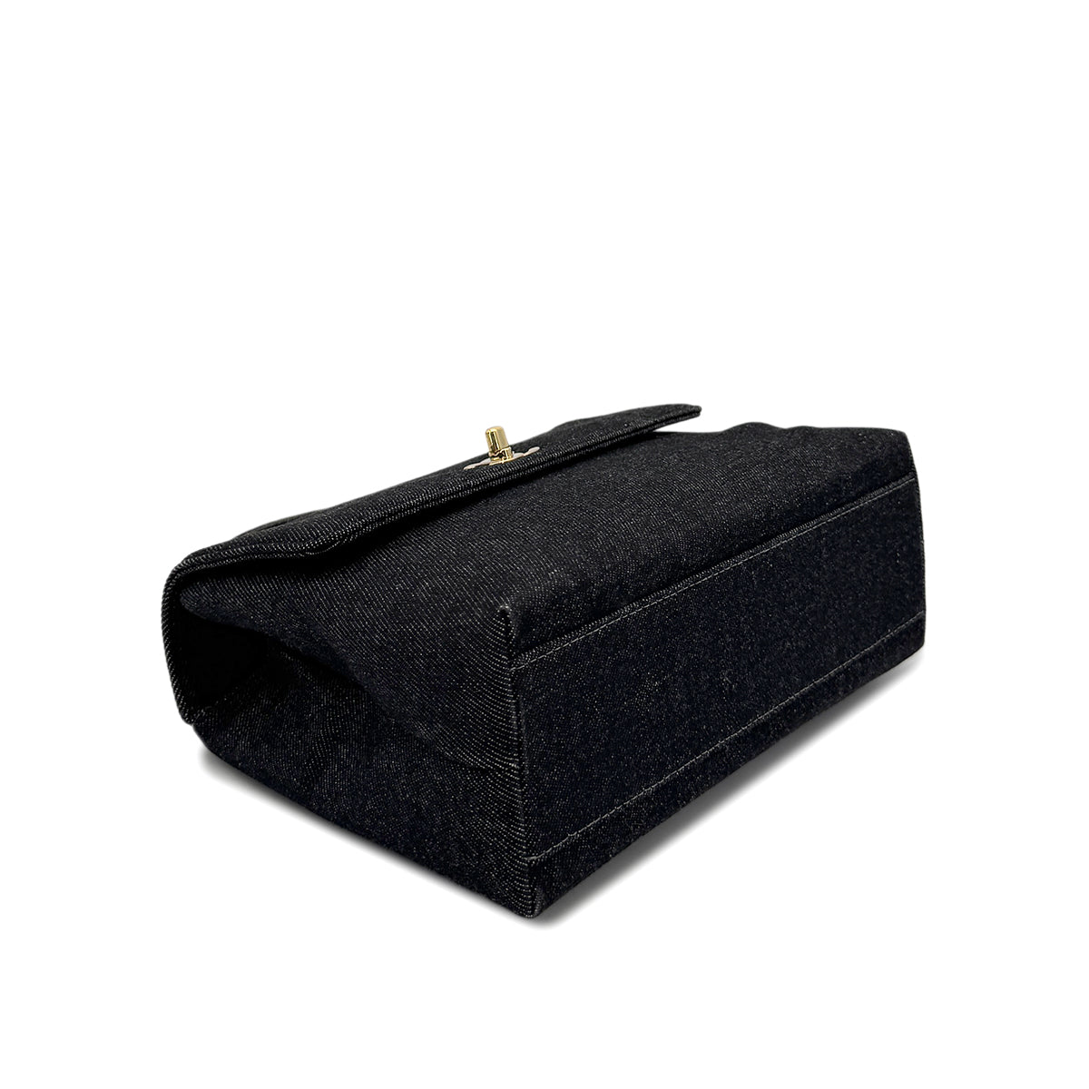 CHANEL VINTAGE HAND BAG BLACK DENIM 90298831