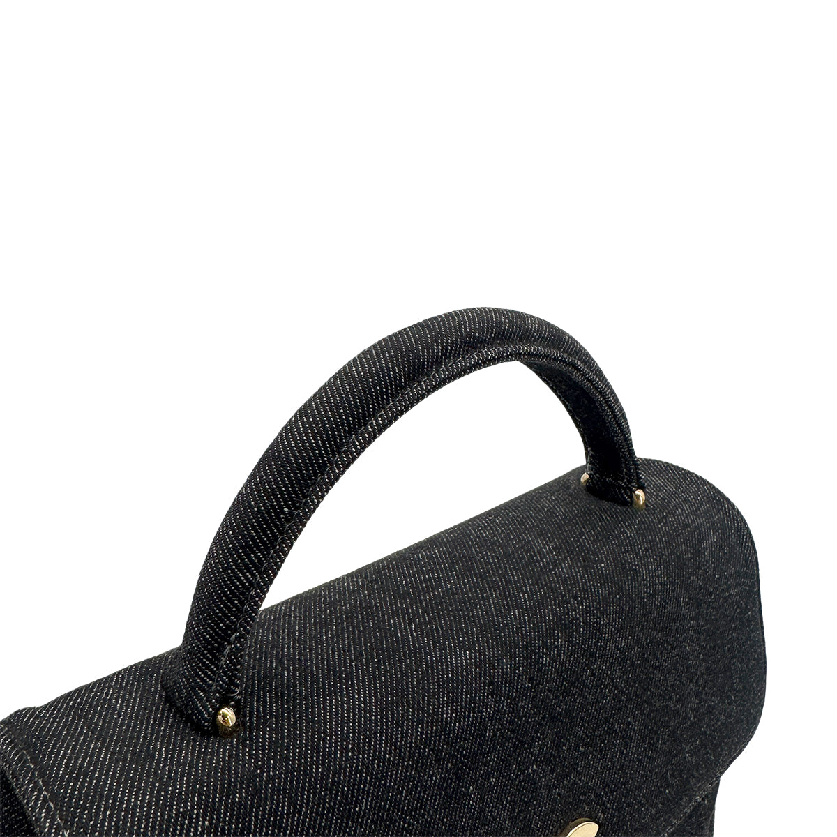 CHANEL VINTAGE HAND BAG BLACK DENIM 90298831