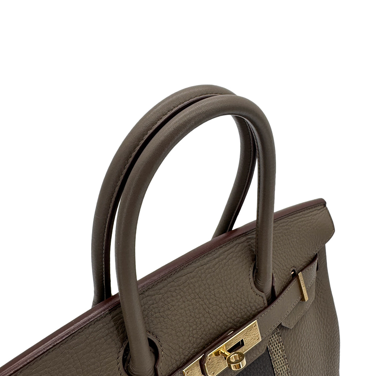 HERMES BIRKIN CLUB 30 ETAIN GRAPHITE GRIS FONCE TAURILLON CLEMENCE LIZARD HAND BAG □O GHW 90299054