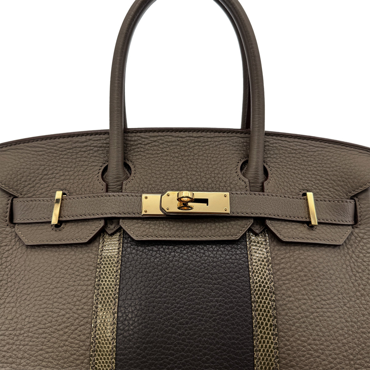 HERMES BIRKIN CLUB 30 ETAIN GRAPHITE GRIS FONCE TAURILLON CLEMENCE LIZARD HAND BAG □O GHW 90299054