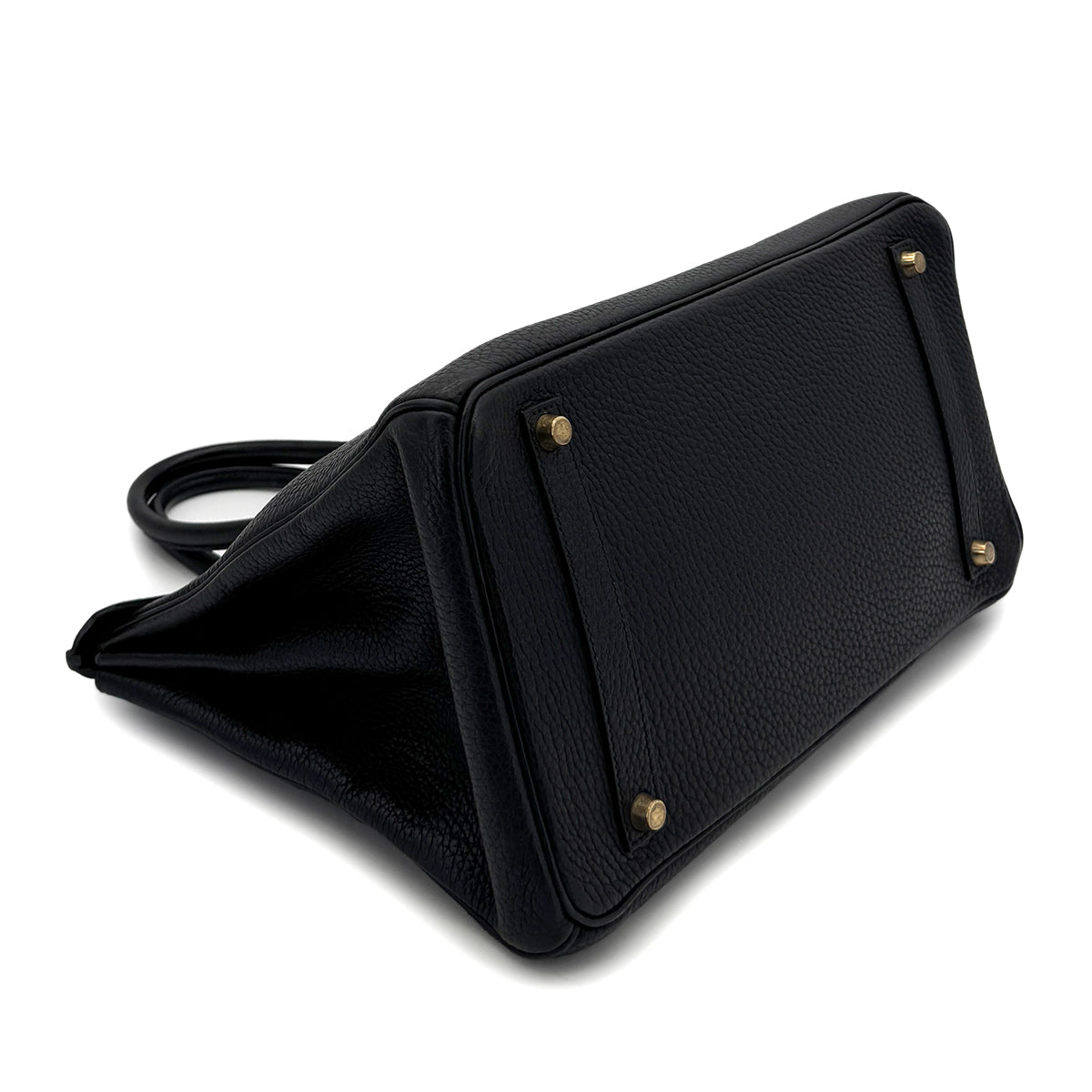 HERMES BIRKIN 35 BLACK FJORD HAND BAG □D GHW 90299084