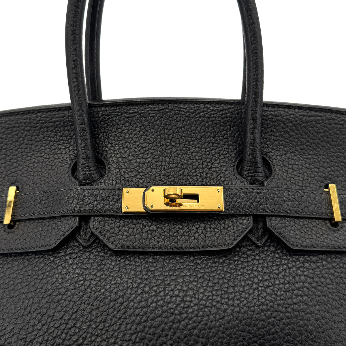 HERMES BIRKIN 35 BLACK FJORD HAND BAG □D GHW 90299084