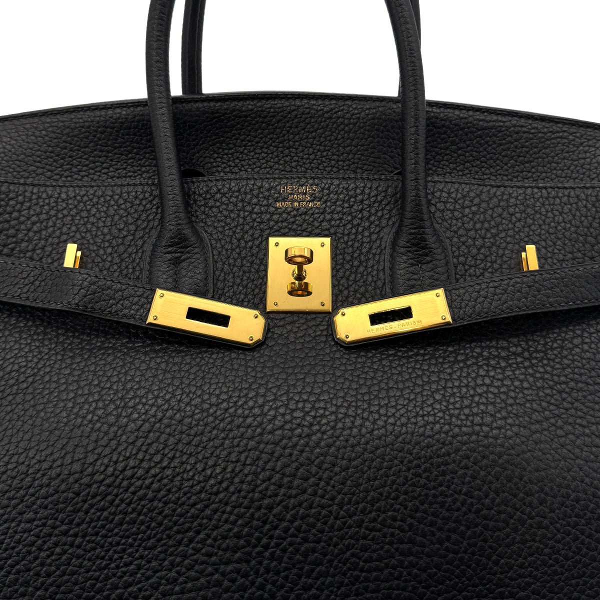 HERMES BIRKIN 35 BLACK FJORD HAND BAG □D GHW 90299084