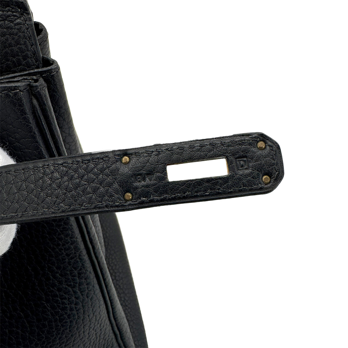 HERMES BIRKIN 35 BLACK FJORD HAND BAG □D GHW 90299084