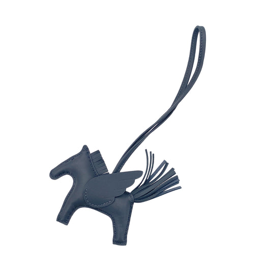 HERMES BAG CHARM RODEO PEGASUS PM ARDOISE AGNEAU MILO W 90299095