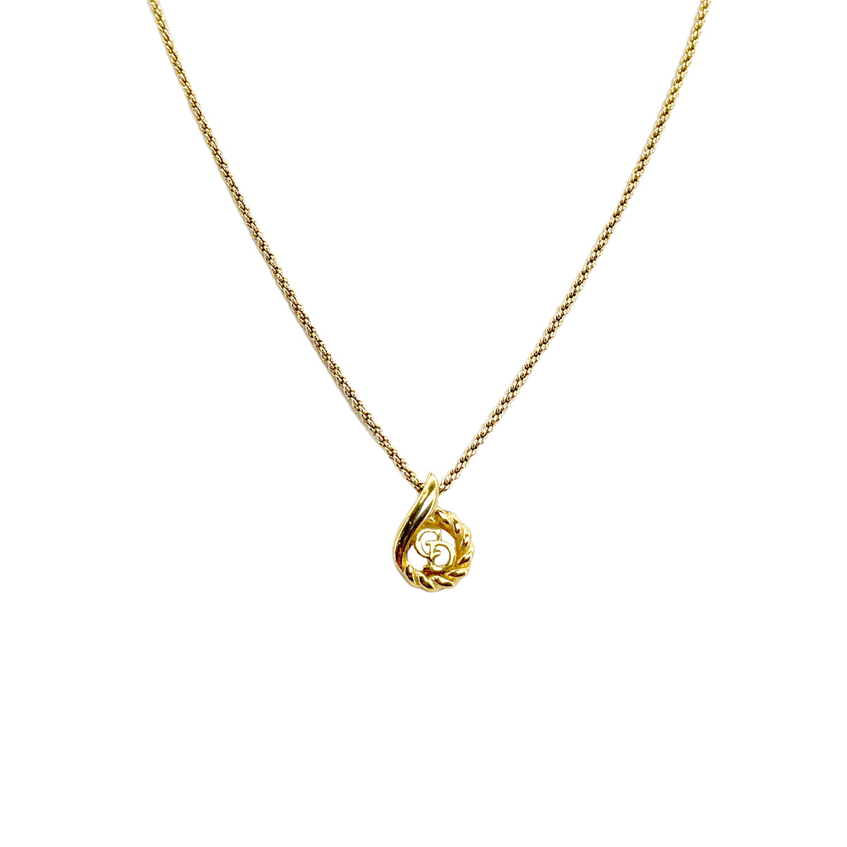 CHRISTIAN DIOR NECKLACE CD LOGO GOLD ACCESSORY 90299099