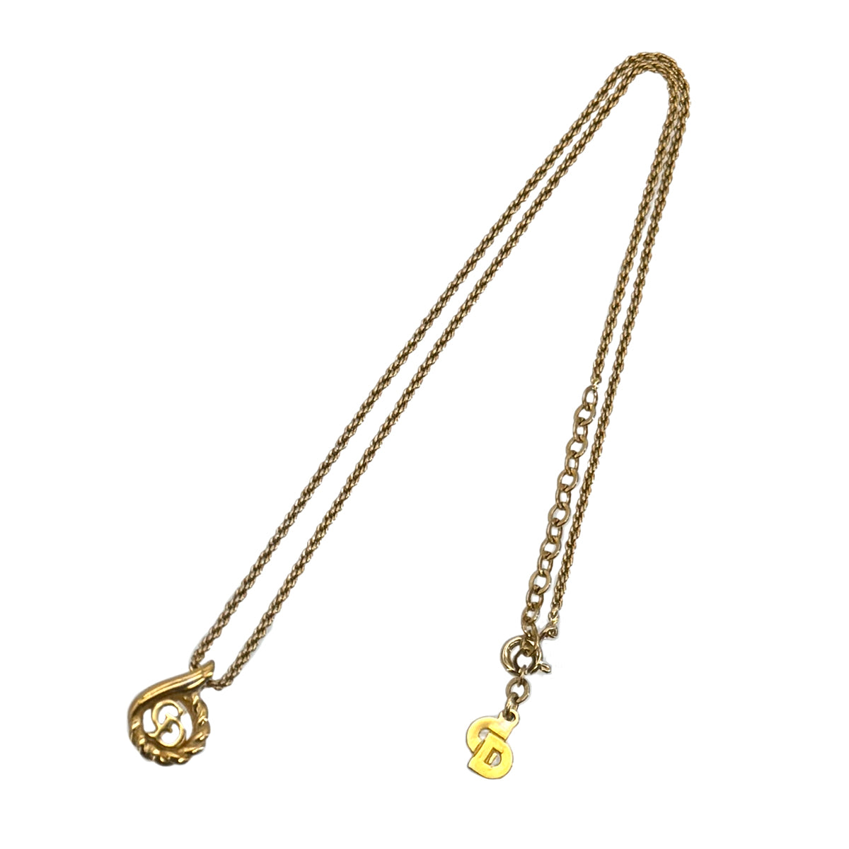 CHRISTIAN DIOR NECKLACE CD LOGO GOLD ACCESSORY 90299099