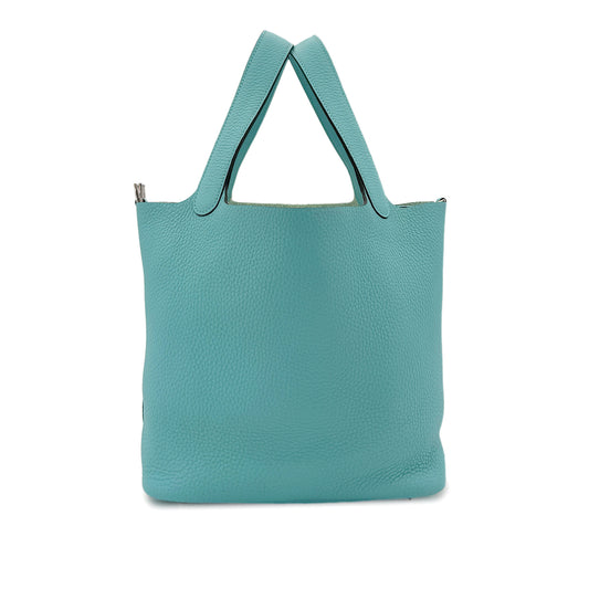 HERMES PICOTIN LOCK MM BLUE ATOLL TAURILLON CLEMENCE HAND BAG A SHW 90299303
