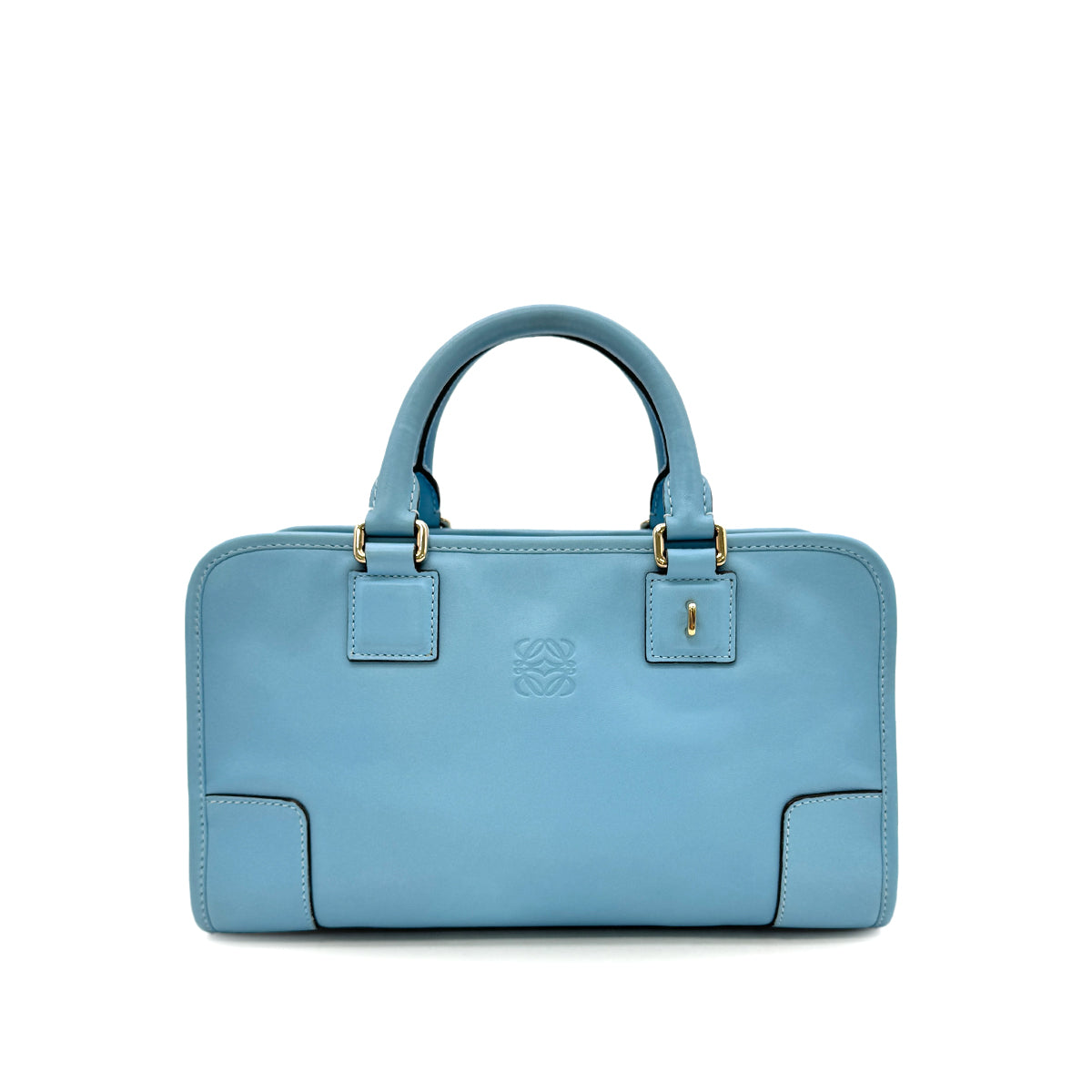 LOEWE AMAZONA 28 HAND BAG LIGHT BLUE LEATHER 90299317