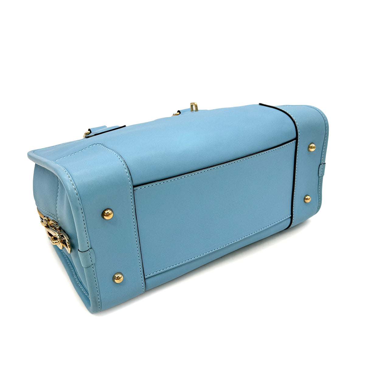 LOEWE AMAZONA 28 HAND BAG LIGHT BLUE LEATHER 90299317