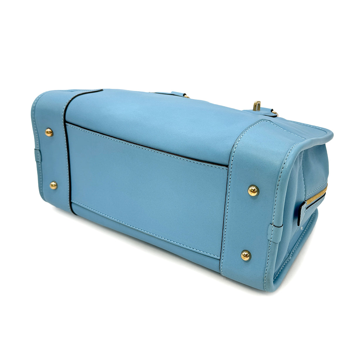 LOEWE AMAZONA 28 HAND BAG LIGHT BLUE LEATHER 90299317