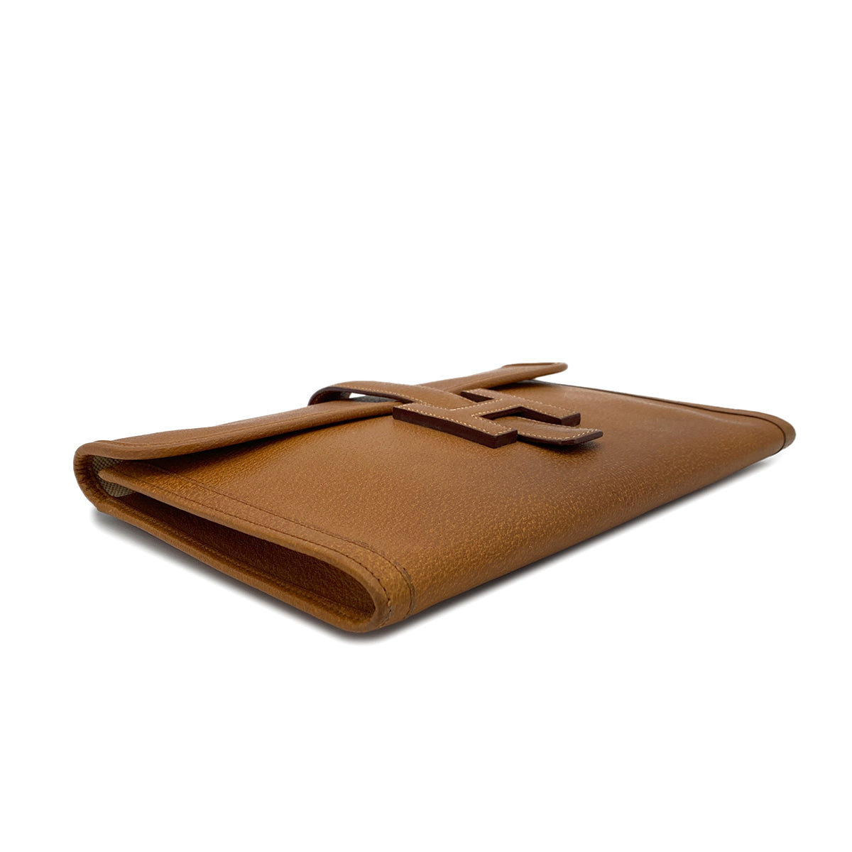 HERMES JIGE PM GOLD PIGSKIN CLUTCH BAG 〇V 90299318