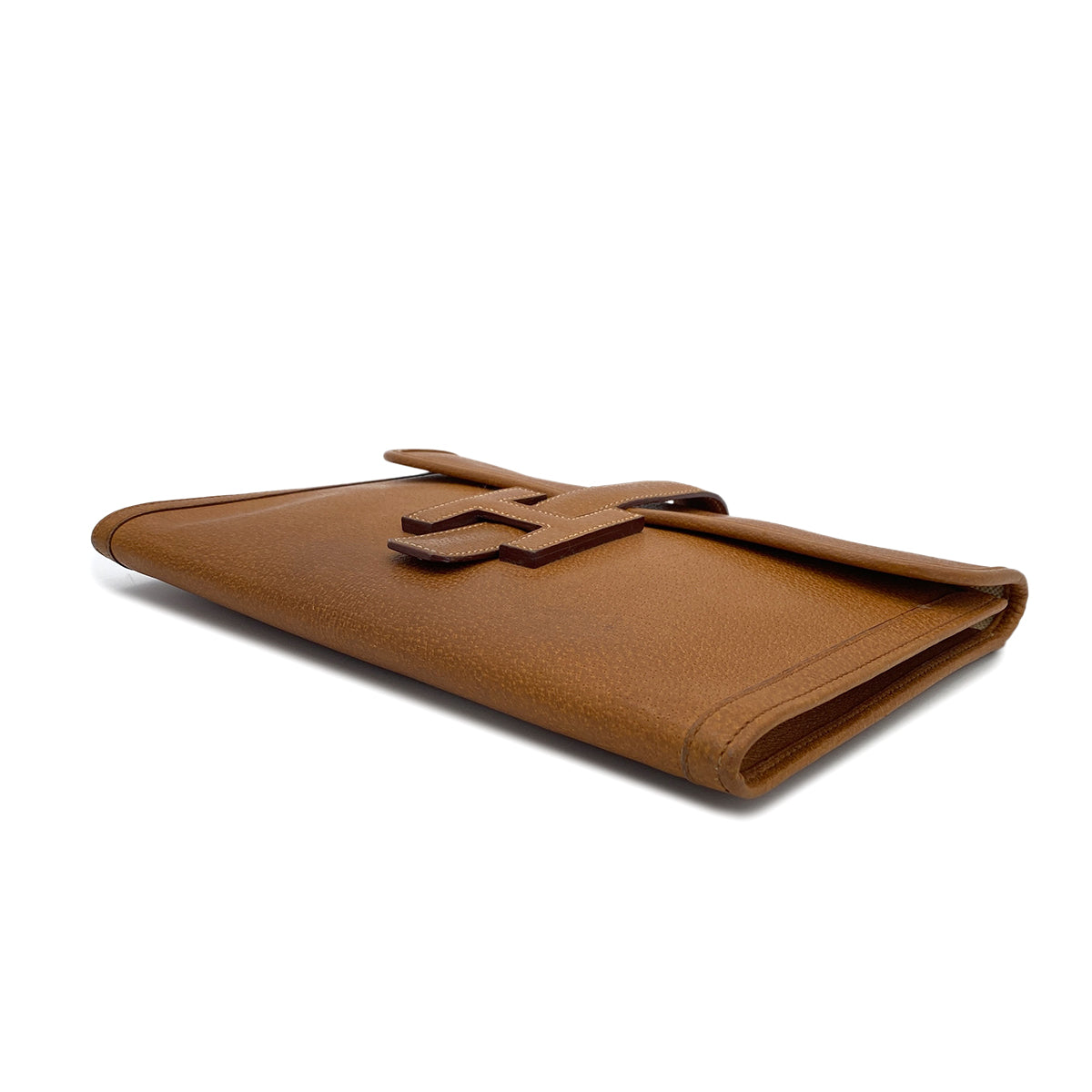 HERMES JIGE PM GOLD PIGSKIN CLUTCH BAG 〇V 90299318