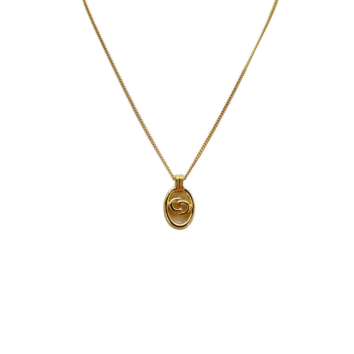 CHRISTIAN DIOR NECKLACE CD LOGO GOLD ACCESSORY 90299324