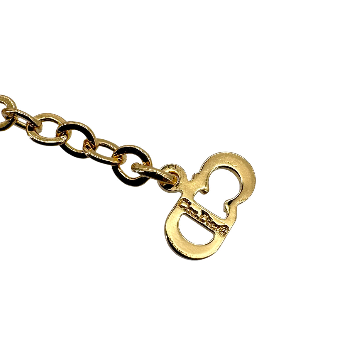CHRISTIAN DIOR NECKLACE CD LOGO GOLD ACCESSORY 90299324