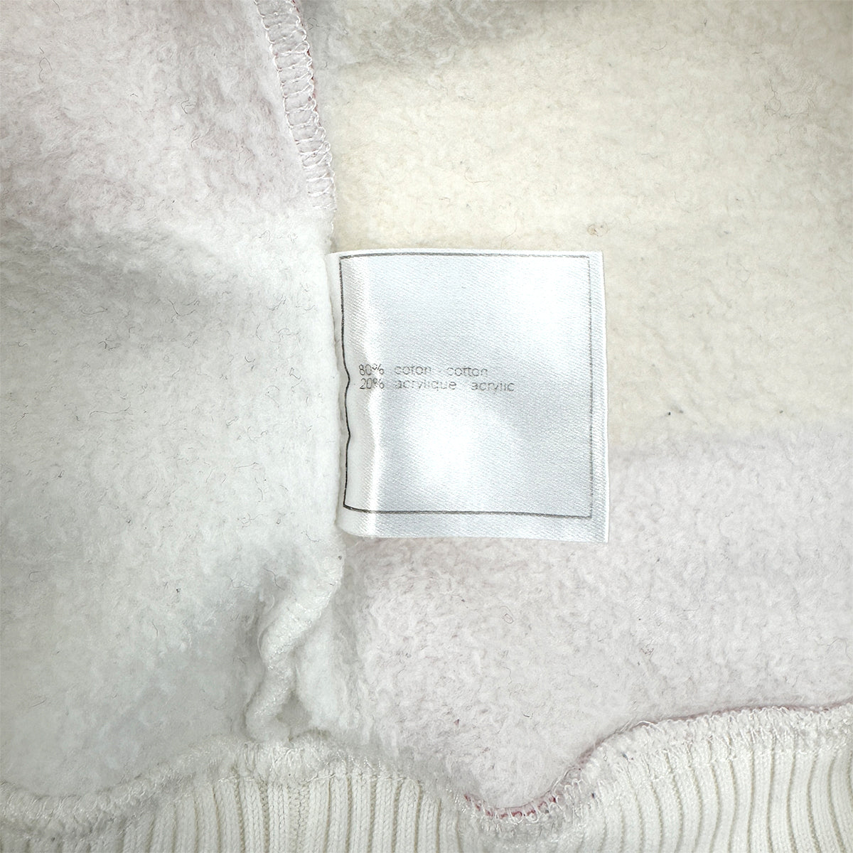CHANEL MADEMOISELLE LONG SLEEVE SWEATSHIRT WHITE COTTON 40 01A RTW 90299334
