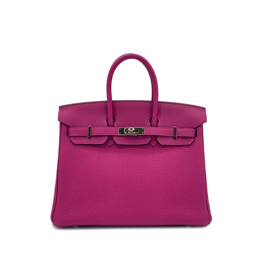 HERMES BIRKIN 25 ROSE POURPRE TOGO HAND BAG D SHW 90299358