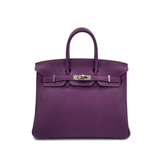 HERMES BIRKIN 25 ANEMONE TOGO HAND BAG □R SHW 90299366