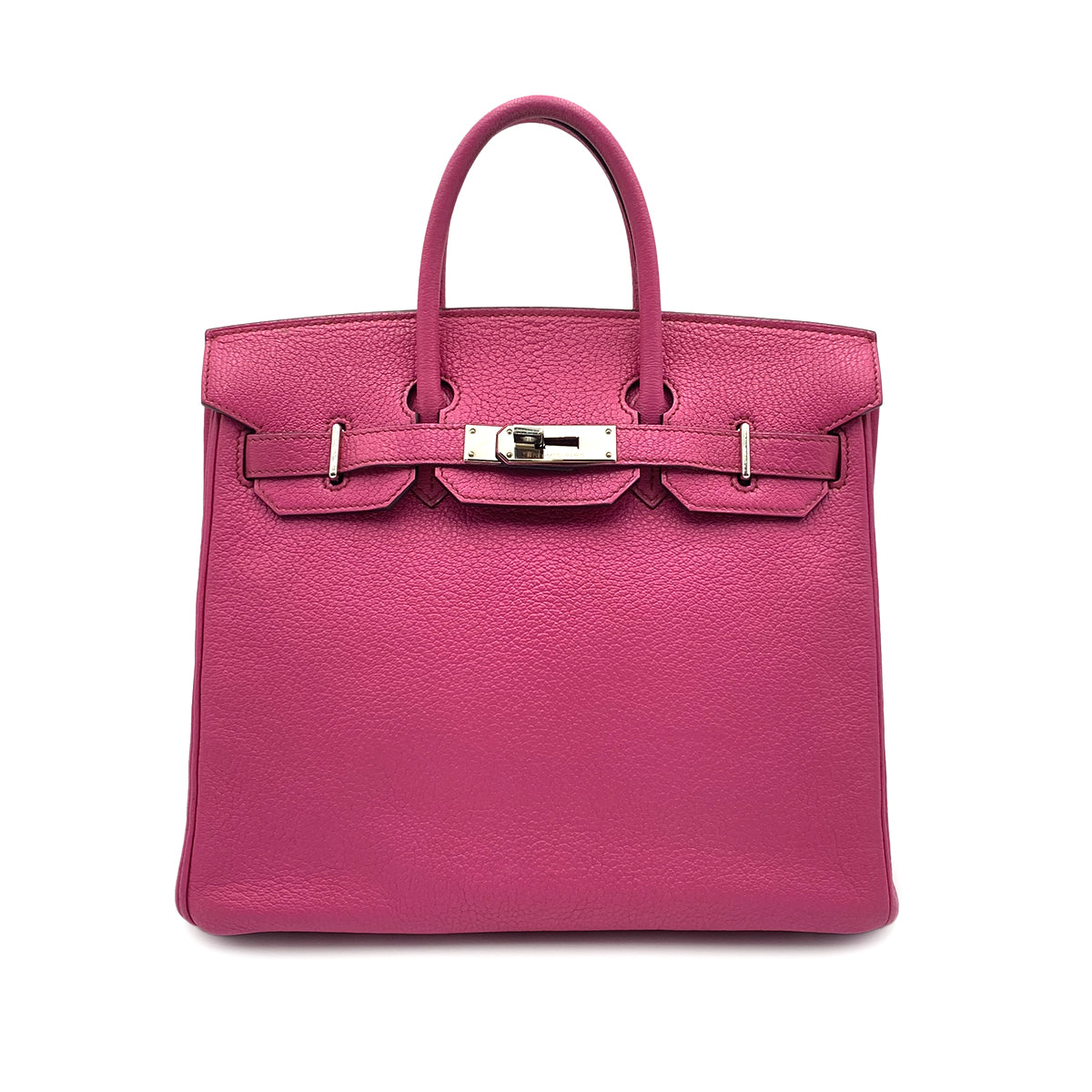 HERMES HAUT A COURROIES 28 FUCHSIA CHEVRE COROMANDEL HAND BAG ▢I SHW 90299544