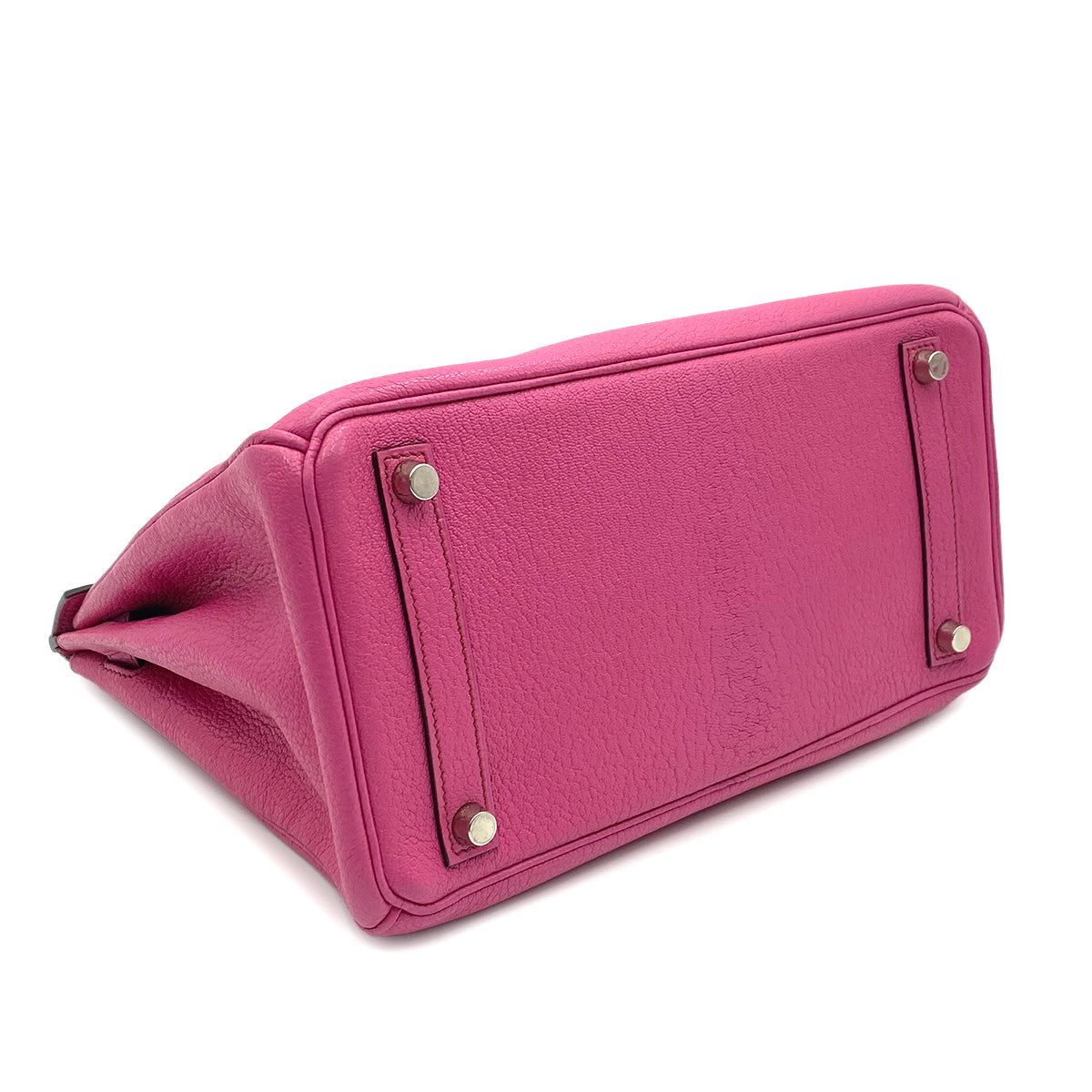 HERMES HAUT A COURROIES 28 FUCHSIA CHEVRE COROMANDEL HAND BAG ▢I SHW 90299544