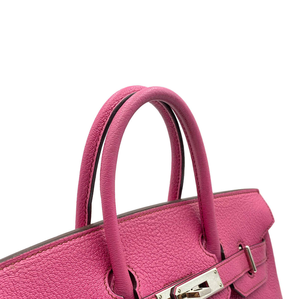 HERMES HAUT A COURROIES 28 FUCHSIA CHEVRE COROMANDEL HAND BAG ▢I SHW 90299544