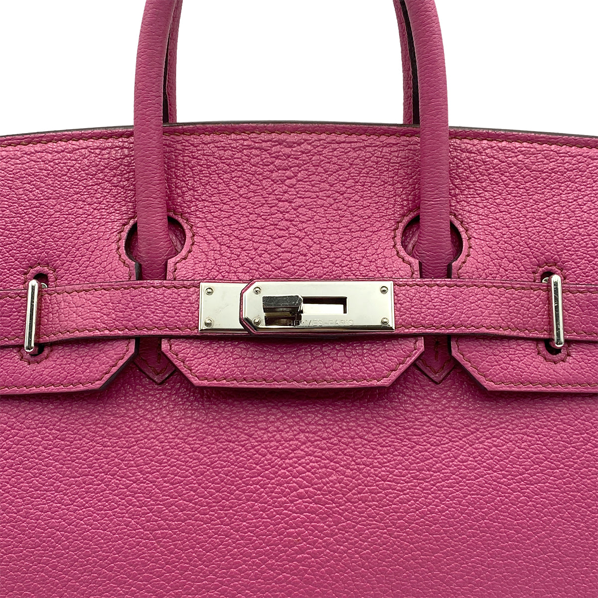 HERMES HAUT A COURROIES 28 FUCHSIA CHEVRE COROMANDEL HAND BAG ▢I SHW 90299544