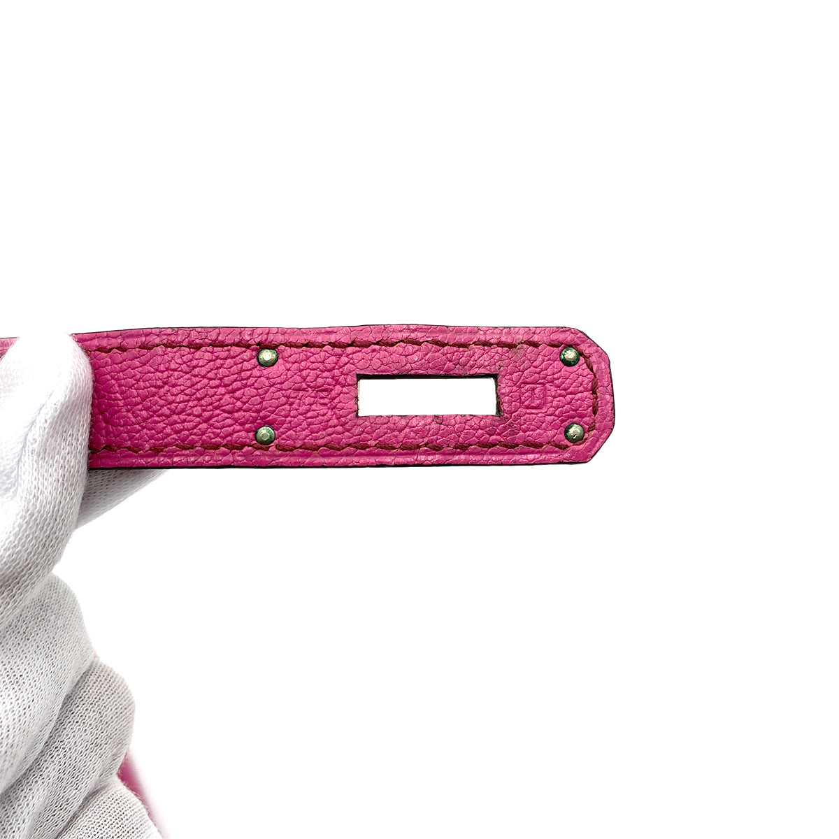 HERMES HAUT A COURROIES 28 FUCHSIA CHEVRE COROMANDEL HAND BAG ▢I SHW 90299544