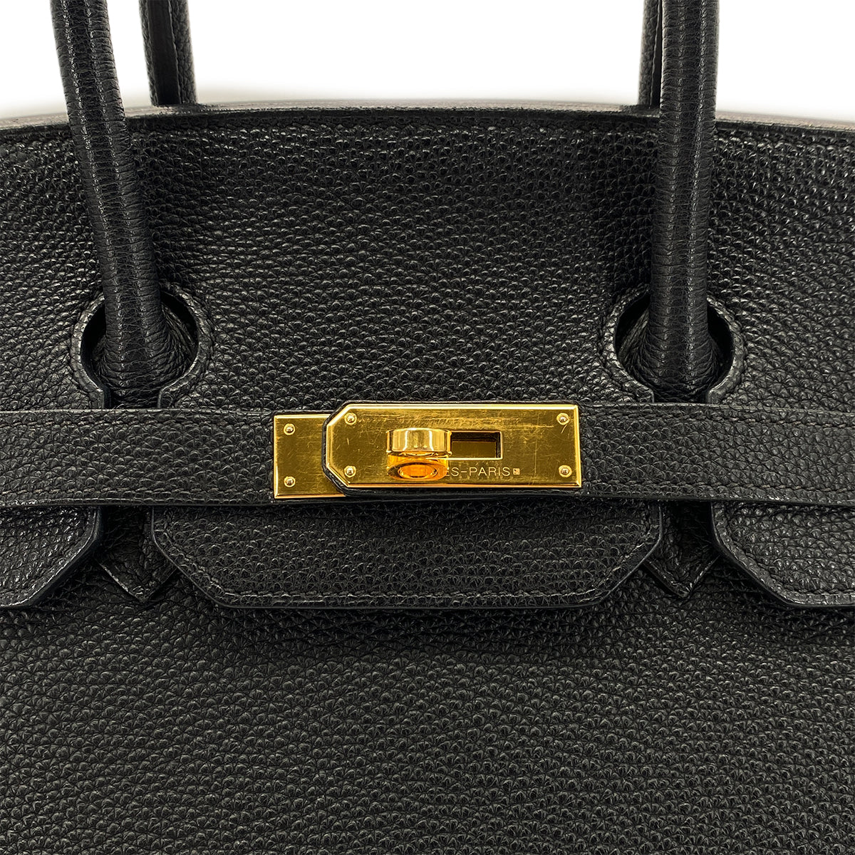 HERMES BIRKIN 35 BLACK TOGO HAND BAG □J GHW 90299552