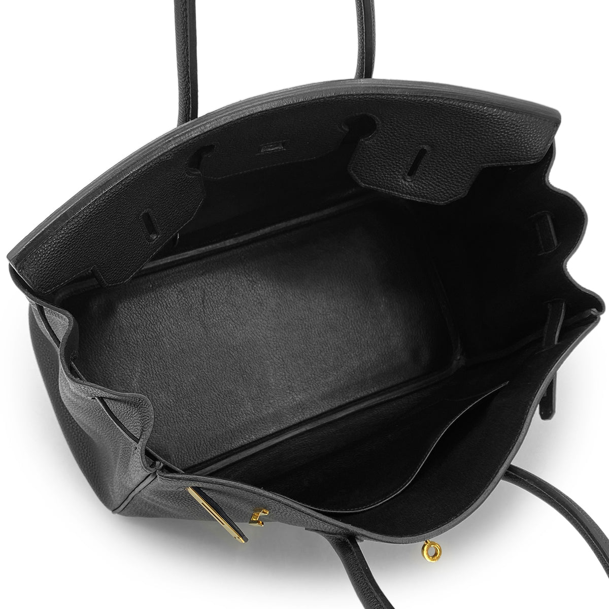 HERMES BIRKIN 35 BLACK TOGO HAND BAG □J GHW 90299552