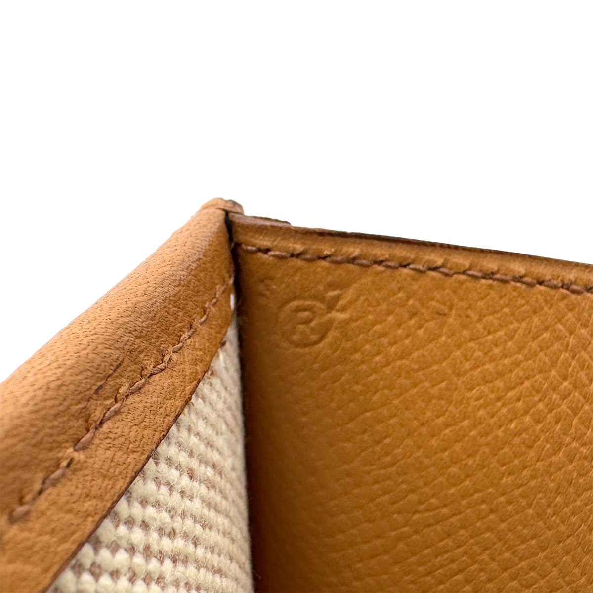 HERMES JIGE GM NATUREL COUCHEVEL CLUTCH BAG 〇R 90299610