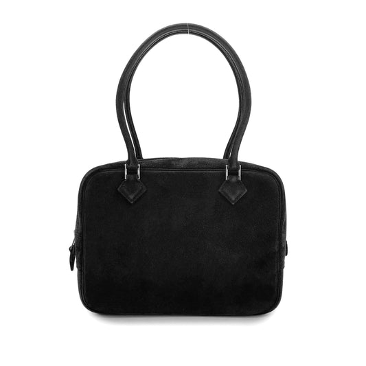 HERMES PLUME 20 BLACK DEBRIS HAND BAG □H 90299748