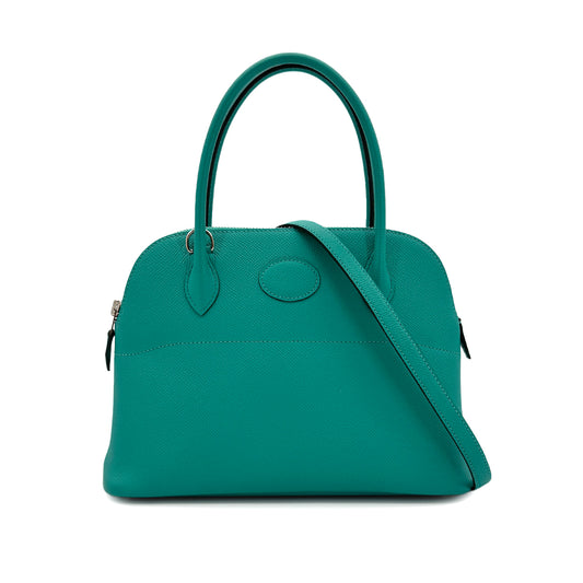 HERMES BOLIDE 27 VERT VERONE EPSOM HAND SHOULDER BAG D SHW 90299749