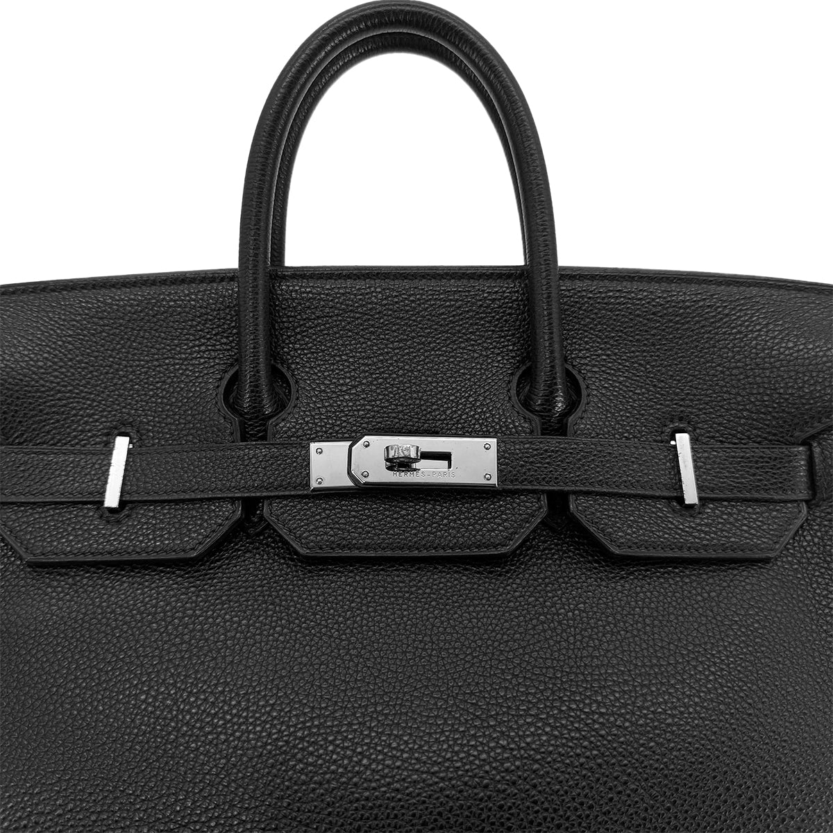 HERMES HAUT A COURROIES 32 BLACK TOGO HAND BAG □E SHW 90299752