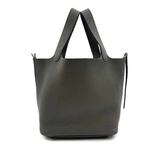 HERMES PICOTIN LOCK MM GRIS MEYER TAURILLON CLEMENCE HAND BAG D SHW 90299754