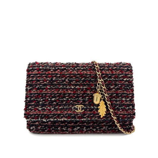 CHANEL MATELASSE CHAIN WALLET MULTICOLOR TWEED 90299816