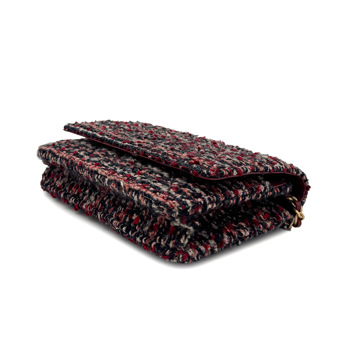 CHANEL MATELASSE CHAIN WALLET MULTICOLOR TWEED 90299816