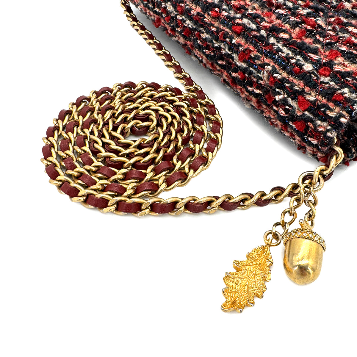 CHANEL MATELASSE CHAIN WALLET MULTICOLOR TWEED 90299816