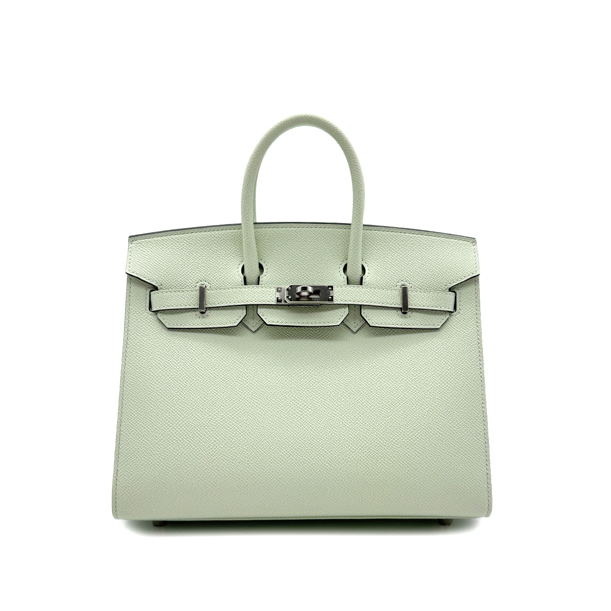 HERMES BIRKIN 25 SELLIER GRIS NEVE EPSOM HAND BAG B SHW 90299817